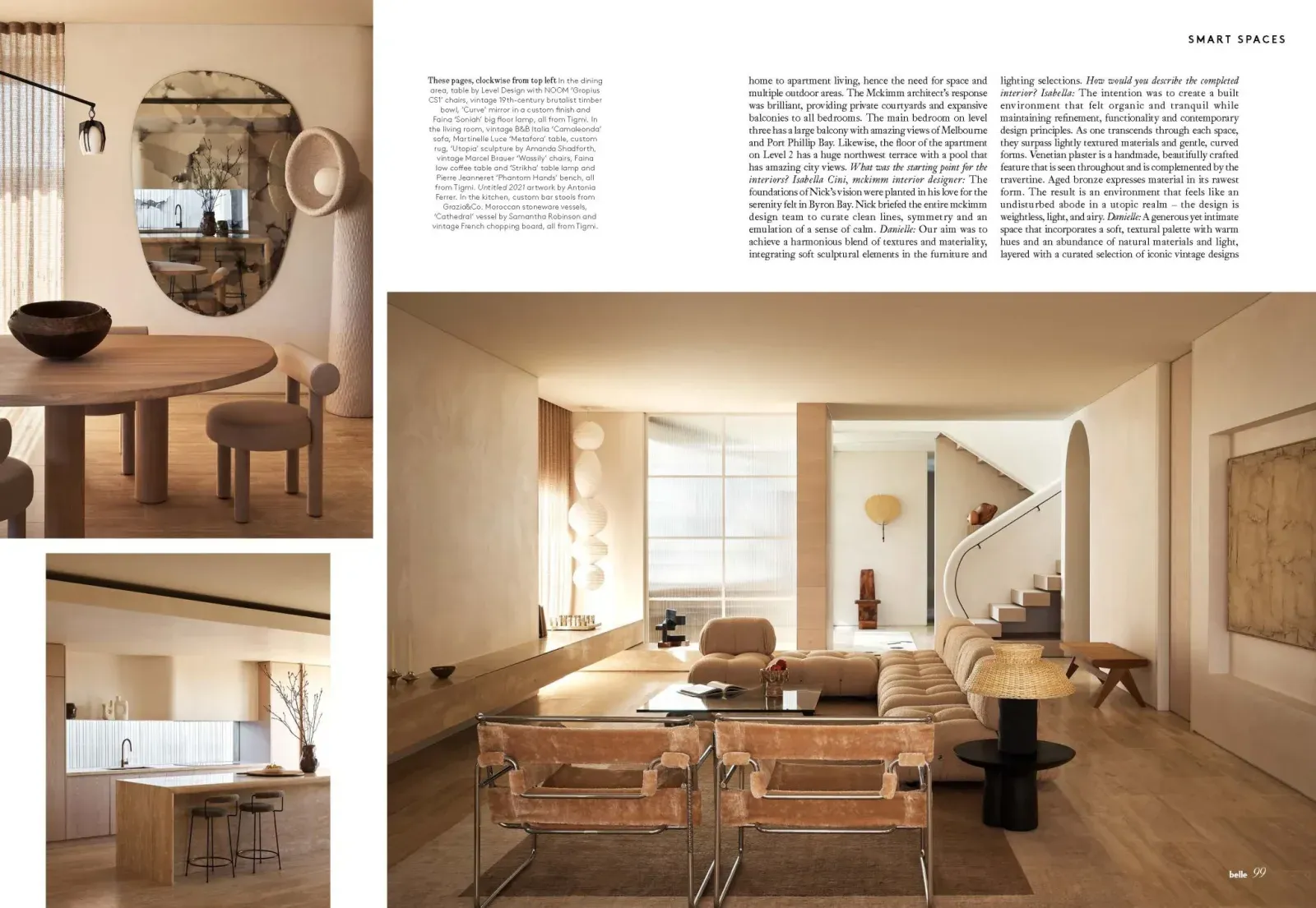 Level Design table featured in Belle magazine